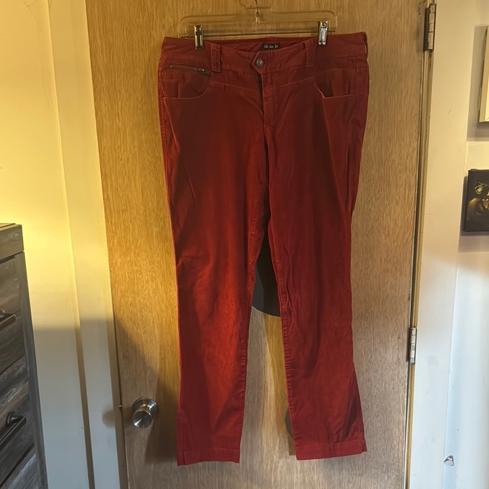 London Jean Red Corduroy Pants/ Size 12
